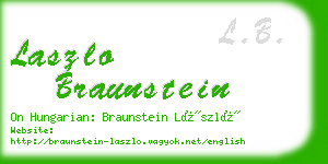 laszlo braunstein business card